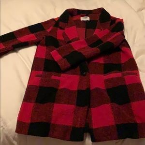 Red plaid sweatshirt jacket! Minimal use!
